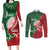 Custom Tonga And Australia Rugby Couples Matching Long Sleeve Bodycon Dress and Long Sleeve Button Shirt Mate Maa Tongan Ngatu Mix Kangaroos Aboriginal