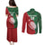Custom Tonga And Australia Rugby Couples Matching Puletasi and Long Sleeve Button Shirt Mate Maa Tongan Ngatu Mix Kangaroos Aboriginal
