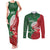 Custom Tonga And Australia Rugby Couples Matching Tank Maxi Dress and Long Sleeve Button Shirt Mate Maa Tongan Ngatu Mix Kangaroos Aboriginal