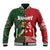 Custom Mate Maa Tonga And Kangaroo Australia Baseball Jacket Tongan Kupesi Mix Aboriginal Art