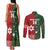 Custom Mate Maa Tonga And Kangaroo Australia Couples Matching Tank Maxi Dress and Long Sleeve Button Shirt Tongan Kupesi Mix Aboriginal Art