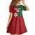 Custom Mate Maa Tonga And Kangaroo Australia Kid Short Sleeve Dress Tongan Kupesi Mix Aboriginal Art
