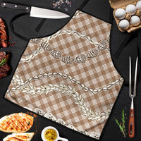 Brown Aloha Hawaii Shell Lei Apron Palaka Hebrew Cone Honey Cowrie Elegant Curves - Polynesian Pride