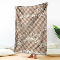 Brown Aloha Hawaii Shell Lei Blanket Palaka Hebrew Cone Honey Cowrie Elegant Curves - Polynesian Pride