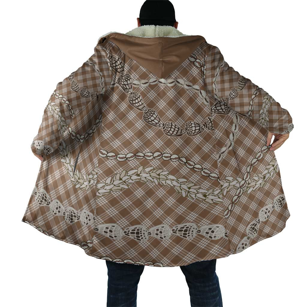 Brown Aloha Hawaii Shell Lei Cloak Palaka Hebrew Cone Honey Cowrie Elegant Curves - Polynesian Pride