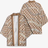 Brown Aloha Hawaii Shell Lei Kimono Palaka Hebrew Cone Honey Cowrie Elegant Curves - Polynesian Pride