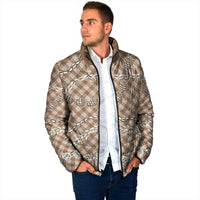 Brown Aloha Hawaii Shell Lei Padded Jacket Palaka Hebrew Cone Honey Cowrie Elegant Curves - Polynesian Pride