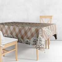 Brown Aloha Hawaii Shell Lei Tablecloth Palaka Hebrew Cone Honey Cowrie Elegant Curves - Polynesian Pride