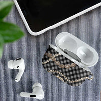 Black Aloha Hawaii Shell Lei AirPods Case Palaka Hebrew Cone Honey Cowrie Elegant Curves - Polynesian Pride