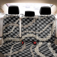 Black Aloha Hawaii Shell Lei Back Car Seat Cover Palaka Hebrew Cone Honey Cowrie Elegant Curves LT14 - Polynesian Pride