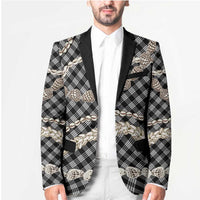 Black Aloha Hawaii Shell Lei Blazer Palaka Hebrew Cone Honey Cowrie Elegant Curves - Polynesian Pride