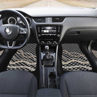 Black Aloha Hawaii Shell Lei Car Mats Palaka Hebrew Cone Honey Cowrie Elegant Curves - Polynesian Pride