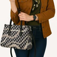 Black Aloha Hawaii Shell Lei Leather Bag Palaka Hebrew Cone Honey Cowrie Elegant Curves - Polynesian Pride