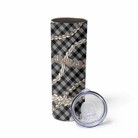 Black Aloha Hawaii Shell Lei Skinny Tumbler Palaka Hebrew Cone Honey Cowrie Elegant Curves LT14 - Polynesian Pride