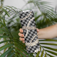 Black Aloha Hawaii Shell Lei Skinny Tumbler Palaka Hebrew Cone Honey Cowrie Elegant Curves LT14 - Polynesian Pride