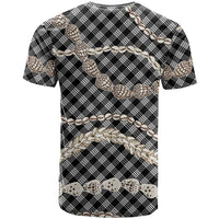 Black Aloha Hawaii Shell Lei T Shirt Palaka Hebrew Cone Honey Cowrie Elegant Curves - Polynesian Pride