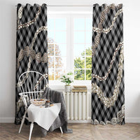 Black Aloha Hawaii Shell Lei Window Curtain Palaka Hebrew Cone Honey Cowrie Elegant Curves - Polynesian Pride
