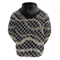 Black Aloha Hawaii Shell Lei Zip Hoodie Palaka Hebrew Cone Honey Cowrie Elegant Curves LT14 - Polynesian Pride