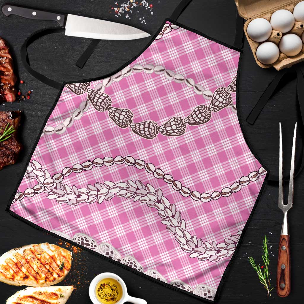 Pink Aloha Hawaii Shell Lei Apron Palaka Hebrew Cone Honey Cowrie Elegant Curves - Polynesian Pride