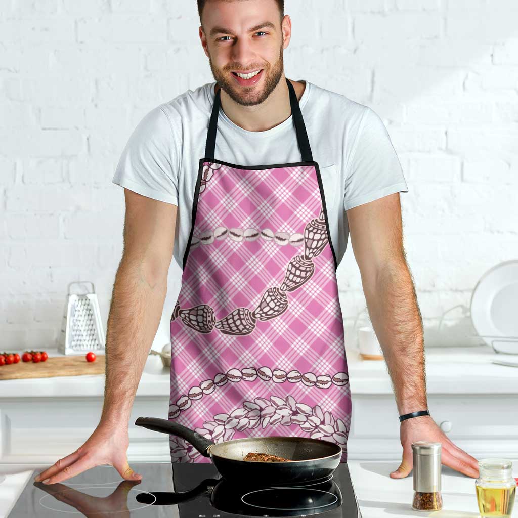 Pink Aloha Hawaii Shell Lei Apron Palaka Hebrew Cone Honey Cowrie Elegant Curves - Polynesian Pride