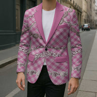 Pink Aloha Hawaii Shell Lei Blazer Palaka Hebrew Cone Honey Cowrie Elegant Curves - Polynesian Pride