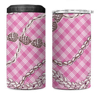 Pink Aloha Hawaii Shell Lei 4 in 1 Can Cooler Tumbler Palaka Hebrew Cone Honey Cowrie Elegant Curves LT14 One Size: 16 oz Pink - Polynesian Pride