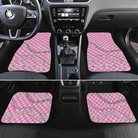 Pink Aloha Hawaii Shell Lei Car Mats Palaka Hebrew Cone Honey Cowrie Elegant Curves LT14 Set 4pcs Pink - Polynesian Pride
