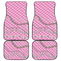 Pink Aloha Hawaii Shell Lei Car Mats Palaka Hebrew Cone Honey Cowrie Elegant Curves LT14 - Polynesian Pride