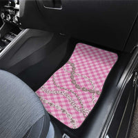 Pink Aloha Hawaii Shell Lei Car Mats Palaka Hebrew Cone Honey Cowrie Elegant Curves LT14 - Polynesian Pride