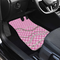 Pink Aloha Hawaii Shell Lei Car Mats Palaka Hebrew Cone Honey Cowrie Elegant Curves LT14 - Polynesian Pride