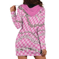 Pink Aloha Hawaii Shell Lei Hoodie Dress Palaka Hebrew Cone Honey Cowrie Elegant Curves LT14 - Polynesian Pride