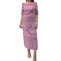 Pink Aloha Hawaii Shell Lei Puletasi Palaka Hebrew Cone Honey Cowrie Elegant Curves - Polynesian Pride