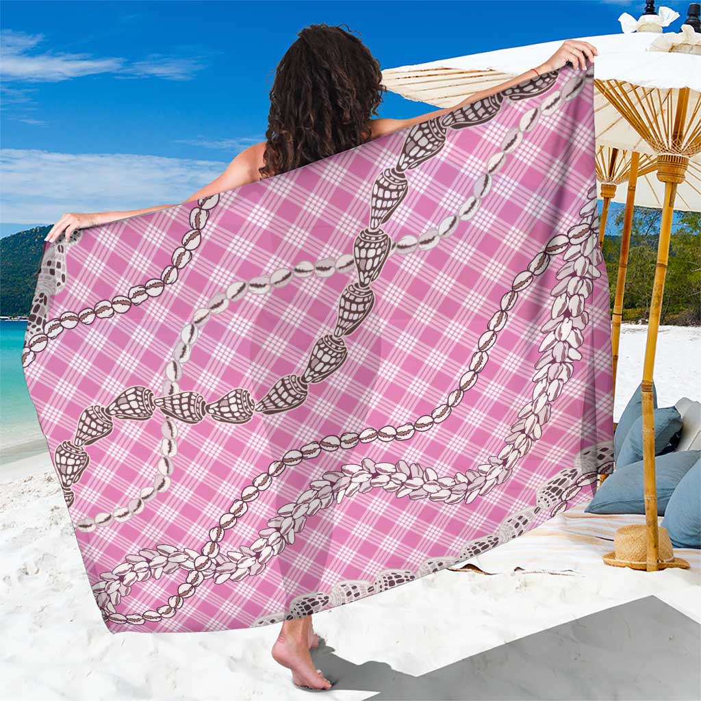 Pink Aloha Hawaii Shell Lei Sarong Palaka Hebrew Cone Honey Cowrie Elegant Curves - Polynesian Pride