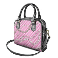Pink Aloha Hawaii Shell Lei Shoulder Handbag Palaka Hebrew Cone Honey Cowrie Elegant Curves - Polynesian Pride