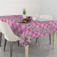 Pink Aloha Hawaii Shell Lei Tablecloth Palaka Hebrew Cone Honey Cowrie Elegant Curves - Polynesian Pride