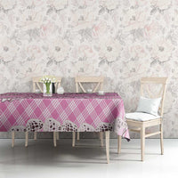 Pink Aloha Hawaii Shell Lei Tablecloth Palaka Hebrew Cone Honey Cowrie Elegant Curves - Polynesian Pride