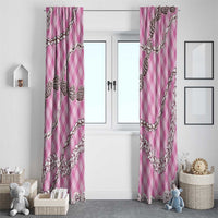 Pink Aloha Hawaii Shell Lei Window Curtain Palaka Hebrew Cone Honey Cowrie Elegant Curves - Polynesian Pride