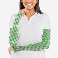 Green Aloha Hawaii Shell Lei Arm Sleeves Palaka Hebrew Cone Honey Cowrie Elegant Curves - Polynesian Pride