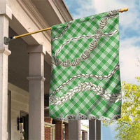 Green Aloha Hawaii Shell Lei Garden Flag Palaka Hebrew Cone Honey Cowrie Elegant Curves - Polynesian Pride