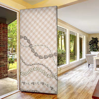 Beige Aloha Hawaii Shell Lei Door Cover Palaka Hebrew Cone Honey Cowrie Elegant Curves - Polynesian Pride