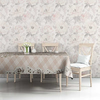 Beige Aloha Hawaii Shell Lei Tablecloth Palaka Hebrew Cone Honey Cowrie Elegant Curves - Polynesian Pride