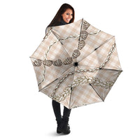 Beige Aloha Hawaii Shell Lei Umbrella Palaka Hebrew Cone Honey Cowrie Elegant Curves LT14 - Polynesian Pride