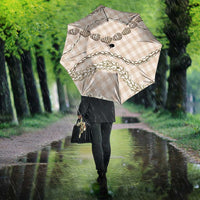 Beige Aloha Hawaii Shell Lei Umbrella Palaka Hebrew Cone Honey Cowrie Elegant Curves LT14 - Polynesian Pride