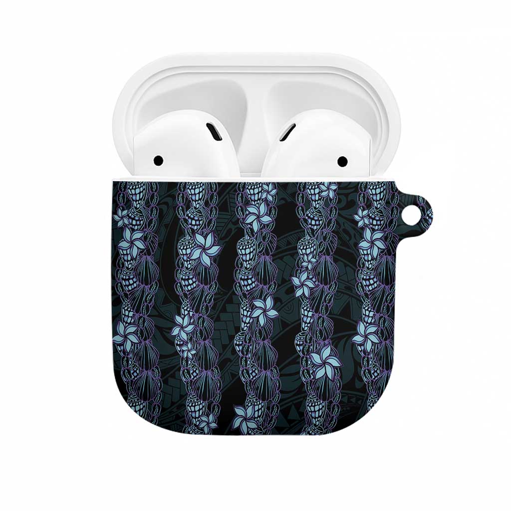 Purple Paradise Hawaii Shell Lei AirPods Case Hawaiian Sunrise Shell Hebrew Cone Plumeria - Polynesian Pride