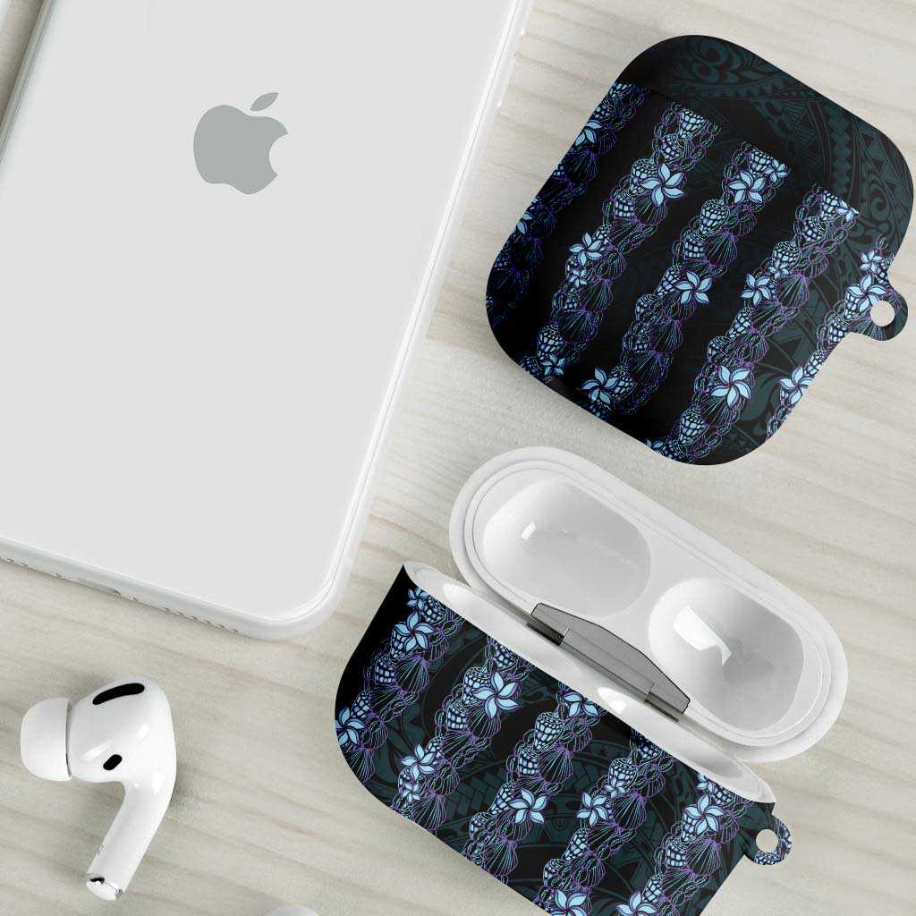 Purple Paradise Hawaii Shell Lei AirPods Case Hawaiian Sunrise Shell Hebrew Cone Plumeria - Polynesian Pride