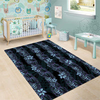 Purple Paradise Hawaii Shell Lei Area Rug Hawaiian Sunrise Shell Hebrew Cone Plumeria - Polynesian Pride