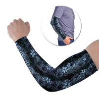 Purple Paradise Hawaii Shell Lei Arm Sleeves Hawaiian Sunrise Shell Hebrew Cone Plumeria LT14 Set of 2 Purple - Polynesian Pride