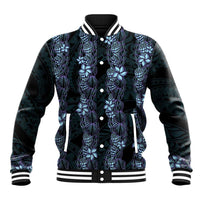 Purple Paradise Hawaii Shell Lei Baseball Jacket Hawaiian Sunrise Shell Hebrew Cone Plumeria LT14 Unisex Purple - Polynesian Pride