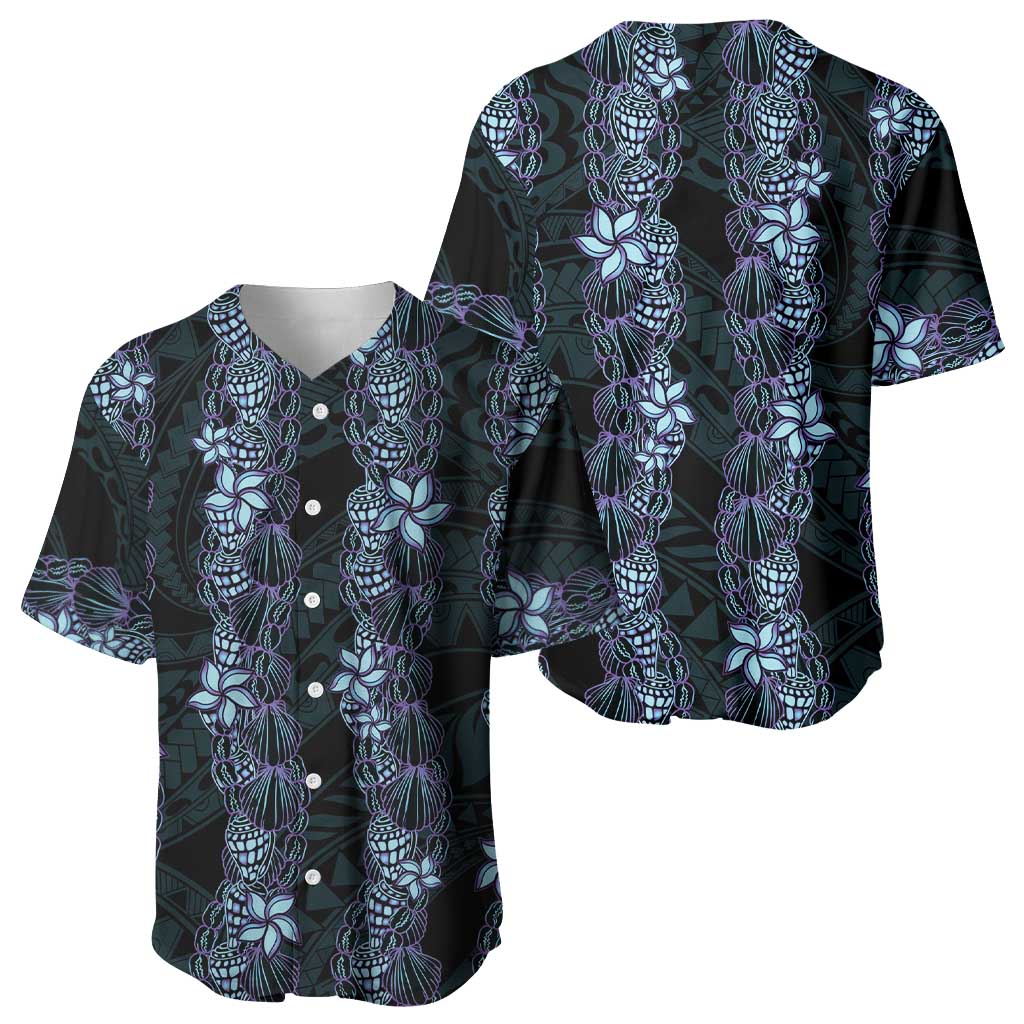 Purple Paradise Hawaii Shell Lei Baseball Jersey Hawaiian Sunrise Shell Hebrew Cone Plumeria - Polynesian Pride