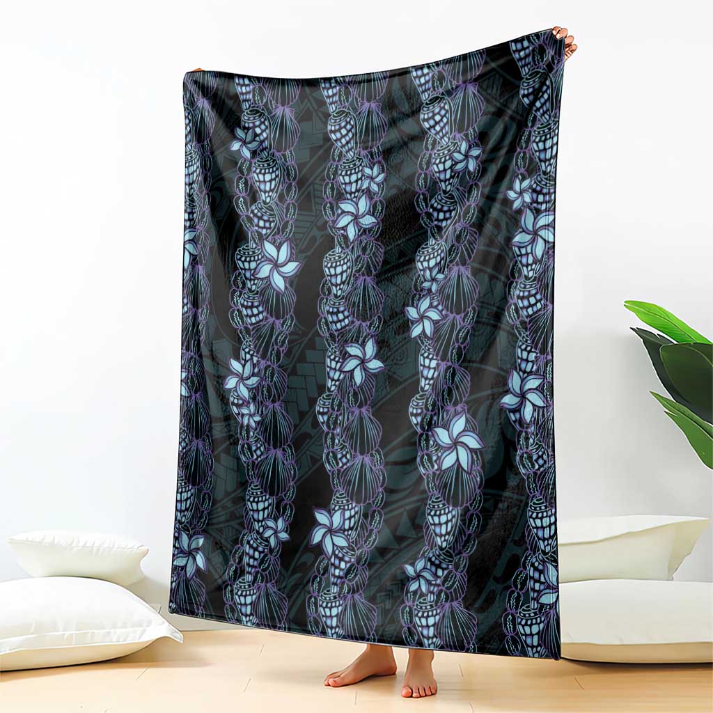 Purple Paradise Hawaii Shell Lei Blanket Hawaiian Sunrise Shell Hebrew Cone Plumeria - Polynesian Pride